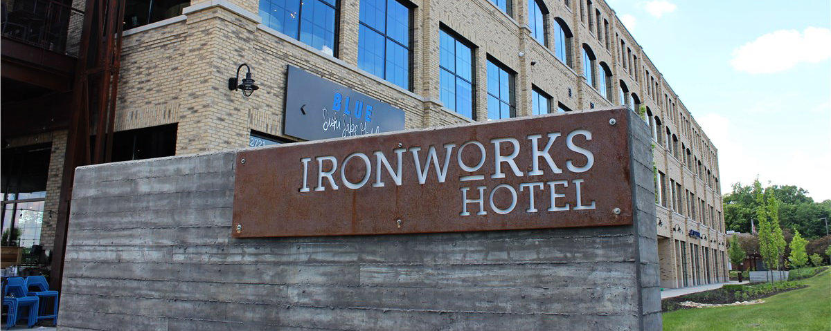 Ironworks Hotel Ground Sign