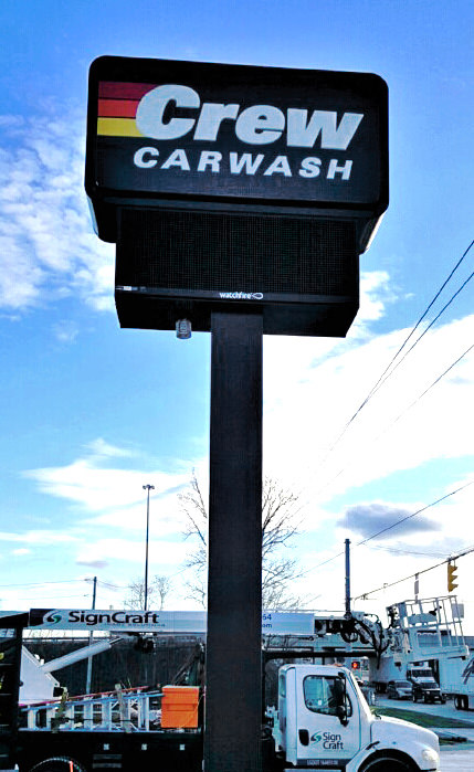 Crew Carwash Pylon Sign